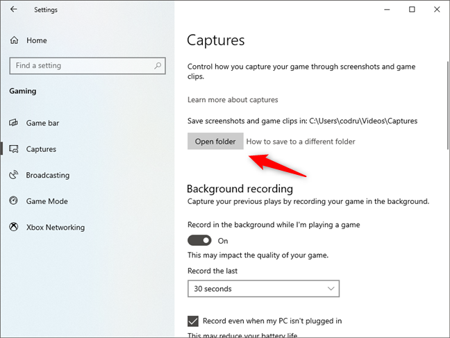 Gameplay recordings and screenshots are saved in your user folder