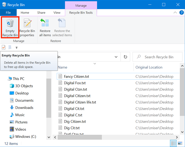The Windows 10 Recycle Bin All You Need To Know Digital Citizen - Vrogue