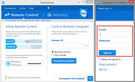 Windows 8.1, remote, desktop, app, connections, TeamViewer