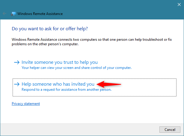 Using Windows Remote Assistance to Help someone who has invited you