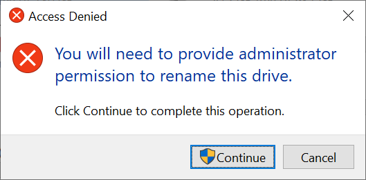 The Access Denied prompt