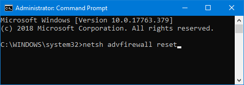 Reset Windows Firewall from CMD (Command Prompt)