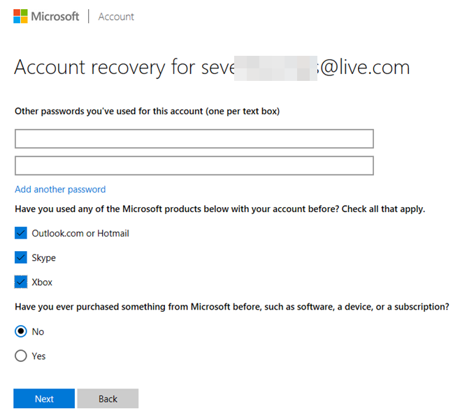 Microsoft account