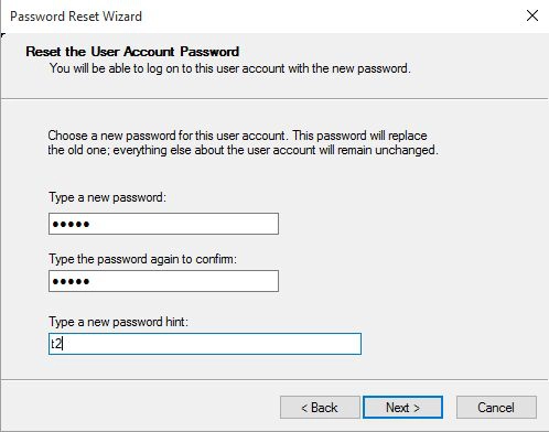 reset, local, user, account, password, Windows