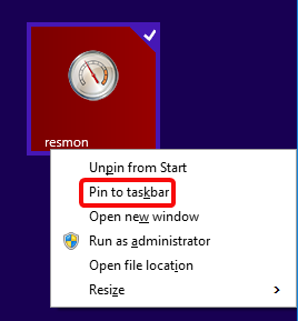 Pin to the taskbar in Windows 8.1