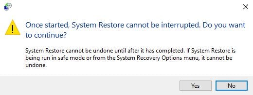 Windows, System Restore
