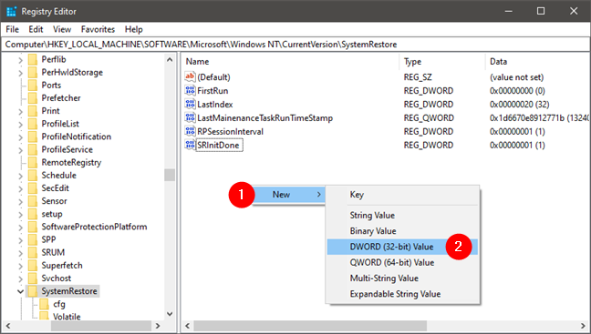 Create New DWORD (32-bit) Value