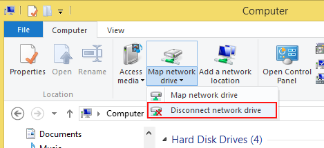 Remove Network Locations Mapped as Drives in Windows 8