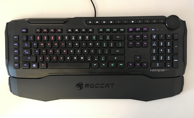 The illumination zones on the ROCCAT Horde AIMO keyboard