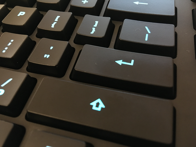 The keys on the ROCCAT Horde AIMO keyboard