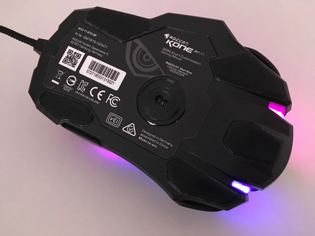 The bottom of the ROCCAT Kone AIMO