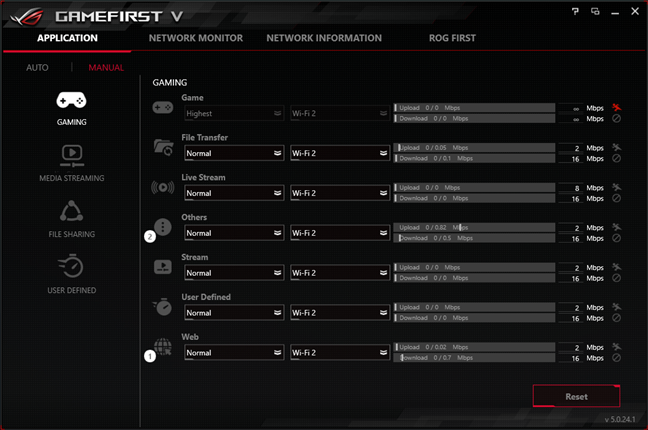 Gamefirst V: A tool for managing network traffic