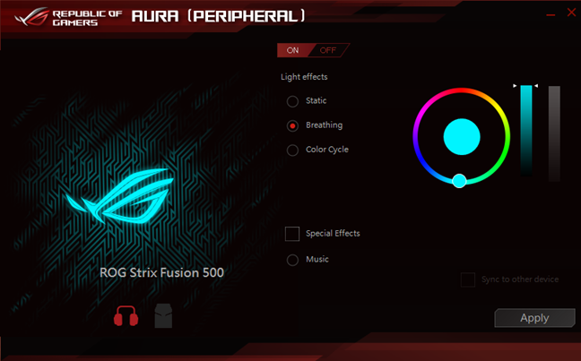 ASUS ROG Strix Fusion 500 RGB 7.1, gaming, headset