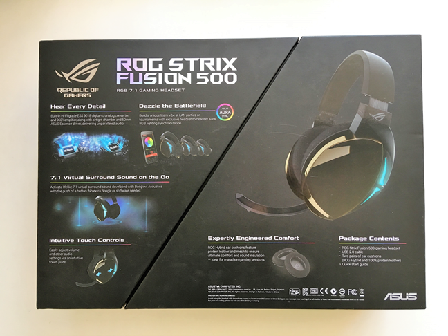 ASUS ROG Strix Fusion 500 RGB 7.1, gaming, headset