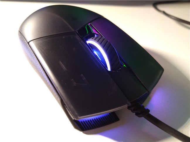 The ASUS ROG Strix Impact II has two RGB headlights