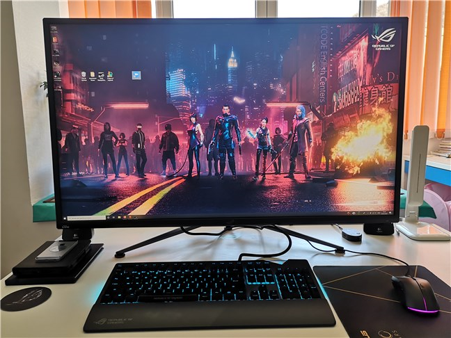 The ASUS ROG Swift PG43U gaming monitor