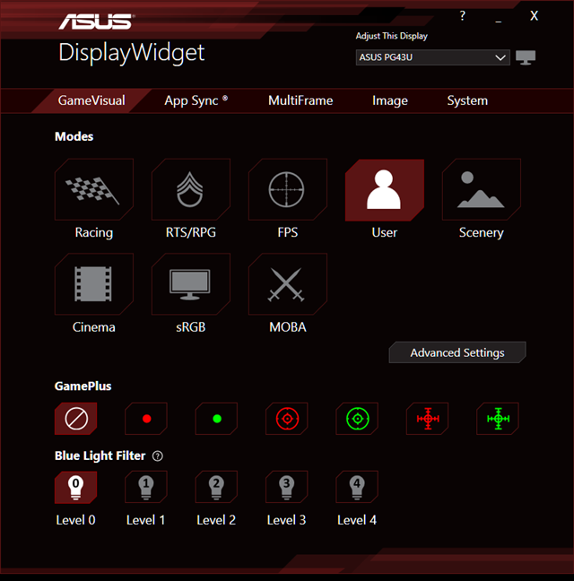 ASUS DisplayWidget