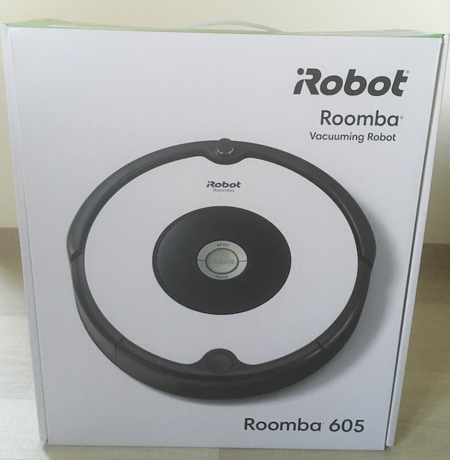 The box of the iRobot Roomba 605
