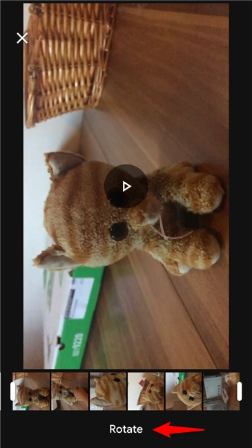 The Rotate button from Google Photos