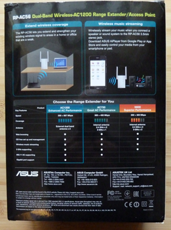 ASUS RP-AC56, AC1200, dual band, wireless, range, extender, repeater, access point, review, test, benchmark