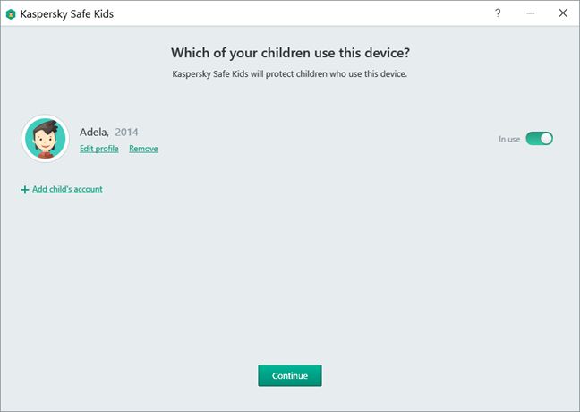 Kaspersky Safe Kids, Windows, parental controls