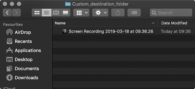 A Screen Recording in Finder
