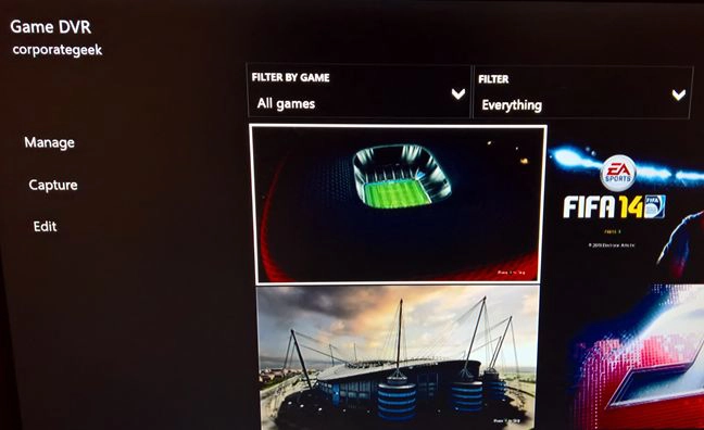 Xbox One, screenshots, buttons, location, Game DVR