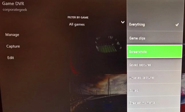 Xbox One, screenshots, buttons, location, Game DVR