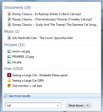 Search in Windows 7