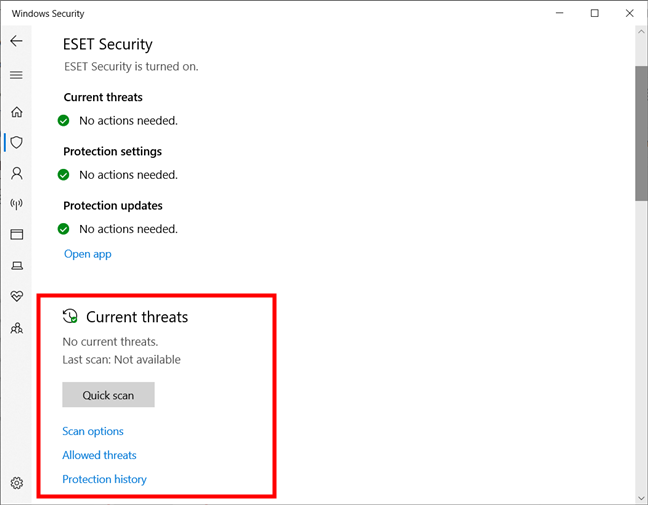 Start a quick scan with Microsoft Defender Antivirus