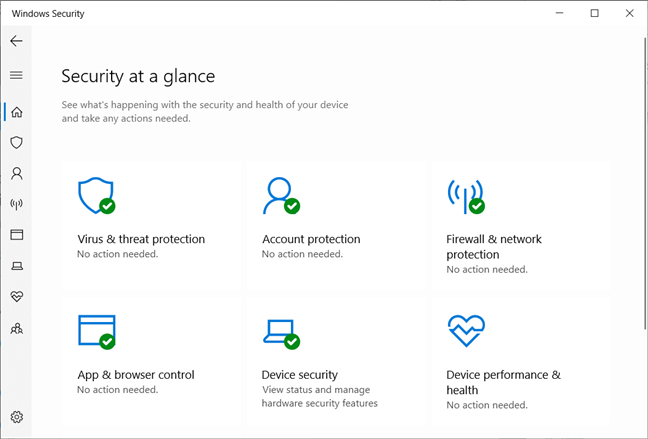 The Windows Security app