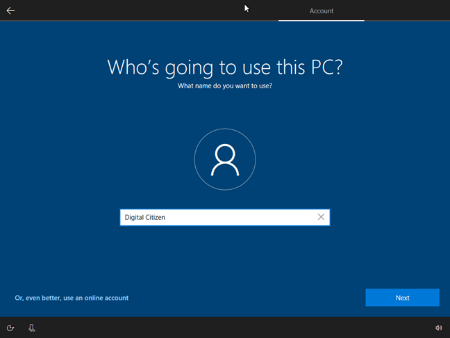 Windows 10, security questions