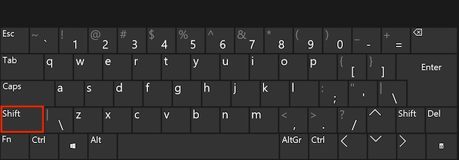 Use the Shift key to select text
