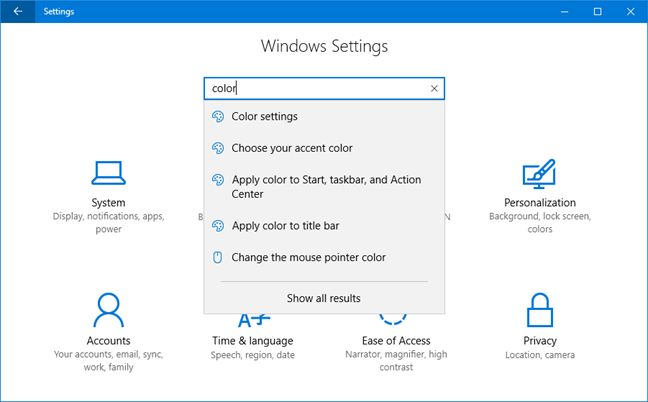 Windows 10, Settings, app, features