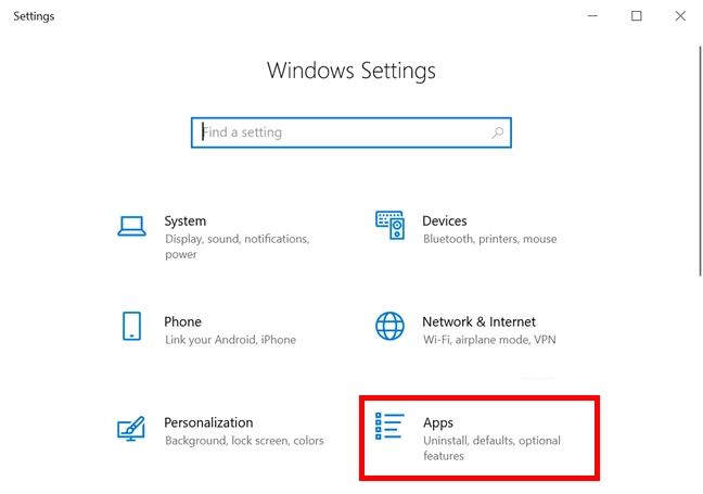 Access Apps Settings