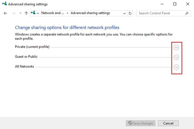 Windows, sharing, settings, network