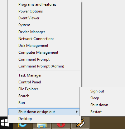 Shut Down, Restart, Windows 8, Windows 8.1