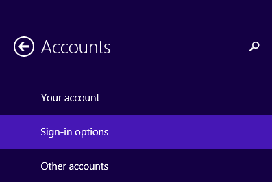 Windows 8 , Windows 8.1, Sign-in options, log in, password, PIN, picture