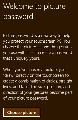 Windows 8 , Windows 8.1, Sign-in options, log in, password, PIN, picture