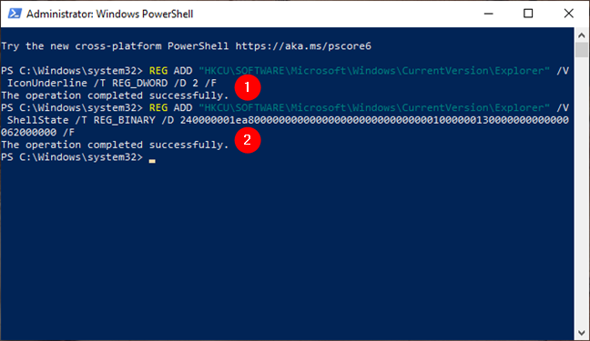 Running commands to open files and folders with single clicks