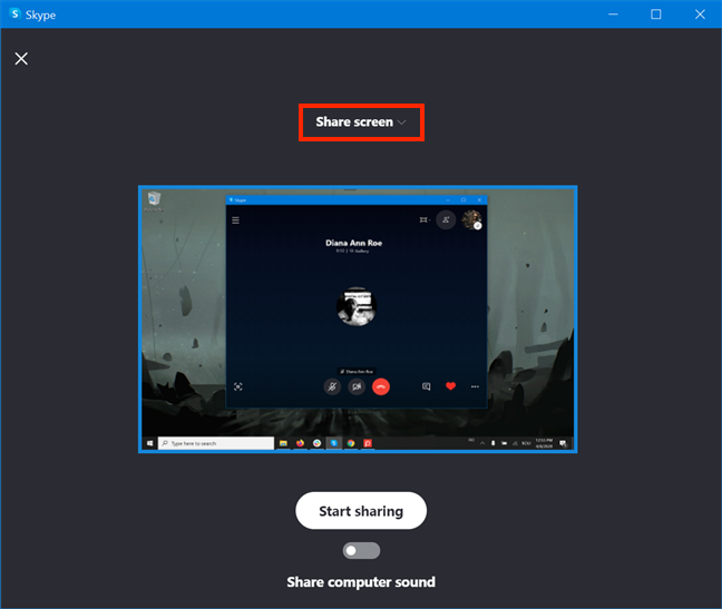 skype online screen sharing