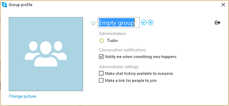 Windows, Skype, app, chat, text, group, conversations