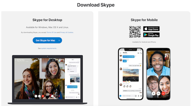 Get the Skype app