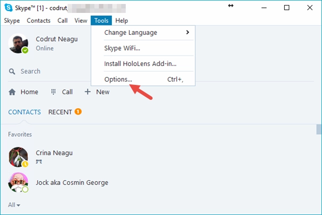 Skype, video, settings, webcam