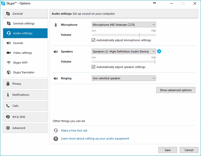 Skype, video, settings, webcam