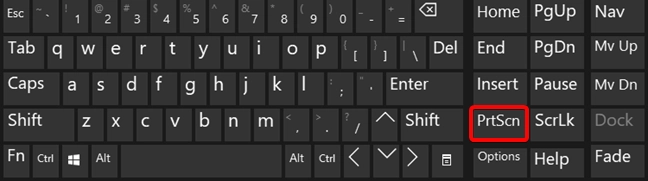 Press PrtScn on your keyboard to take a screenshot in Windows 10