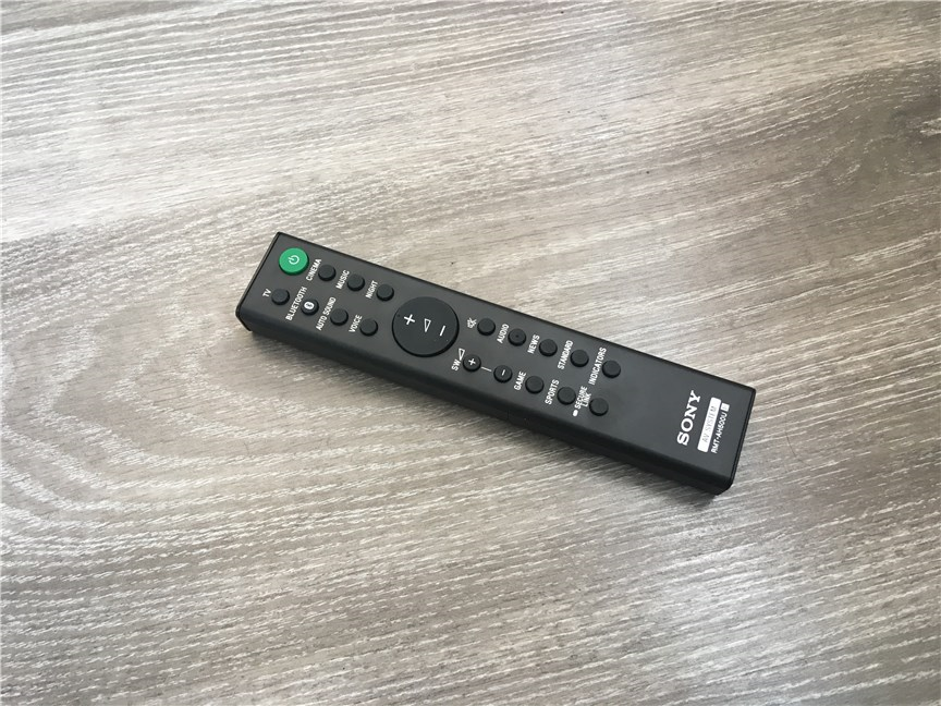 The remote used by the Sony HT-S350 soundbar