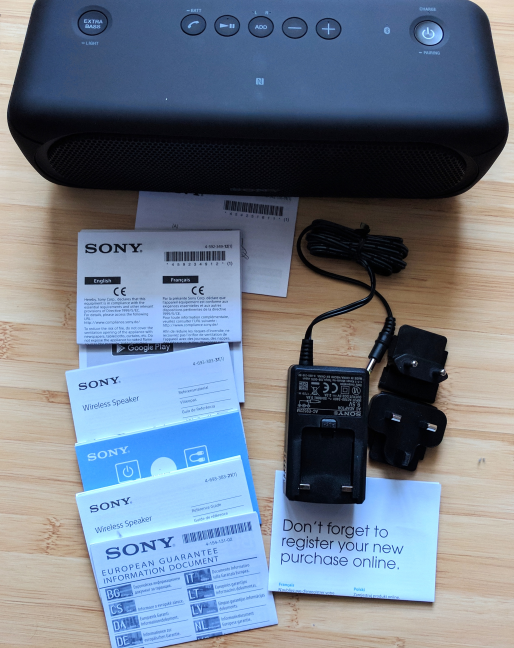 Black Sony SRS-XB40 Portable Wireless with Bluetooth Speaker System 