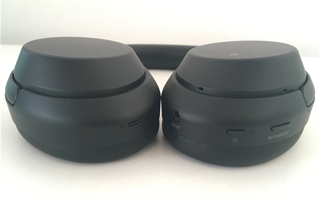 Sony WH-1000XM3 with its headphones swiveled