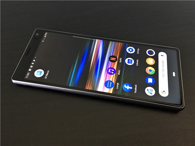 One of the home screens of the Sony Xperia 10